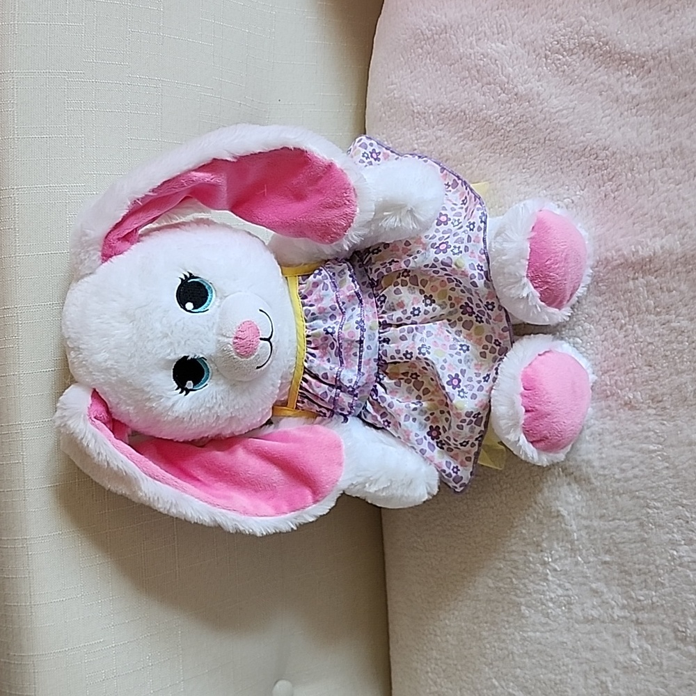 Build-A-Bear Bunny w/Floral Pastels Dress